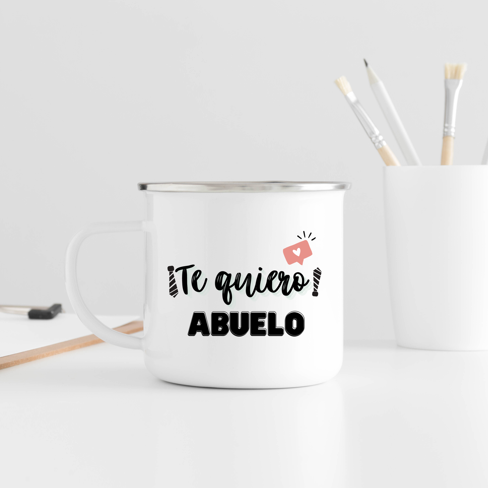 21 Taza Te quiero Abuelo Personalizada metalica - Imagen 1