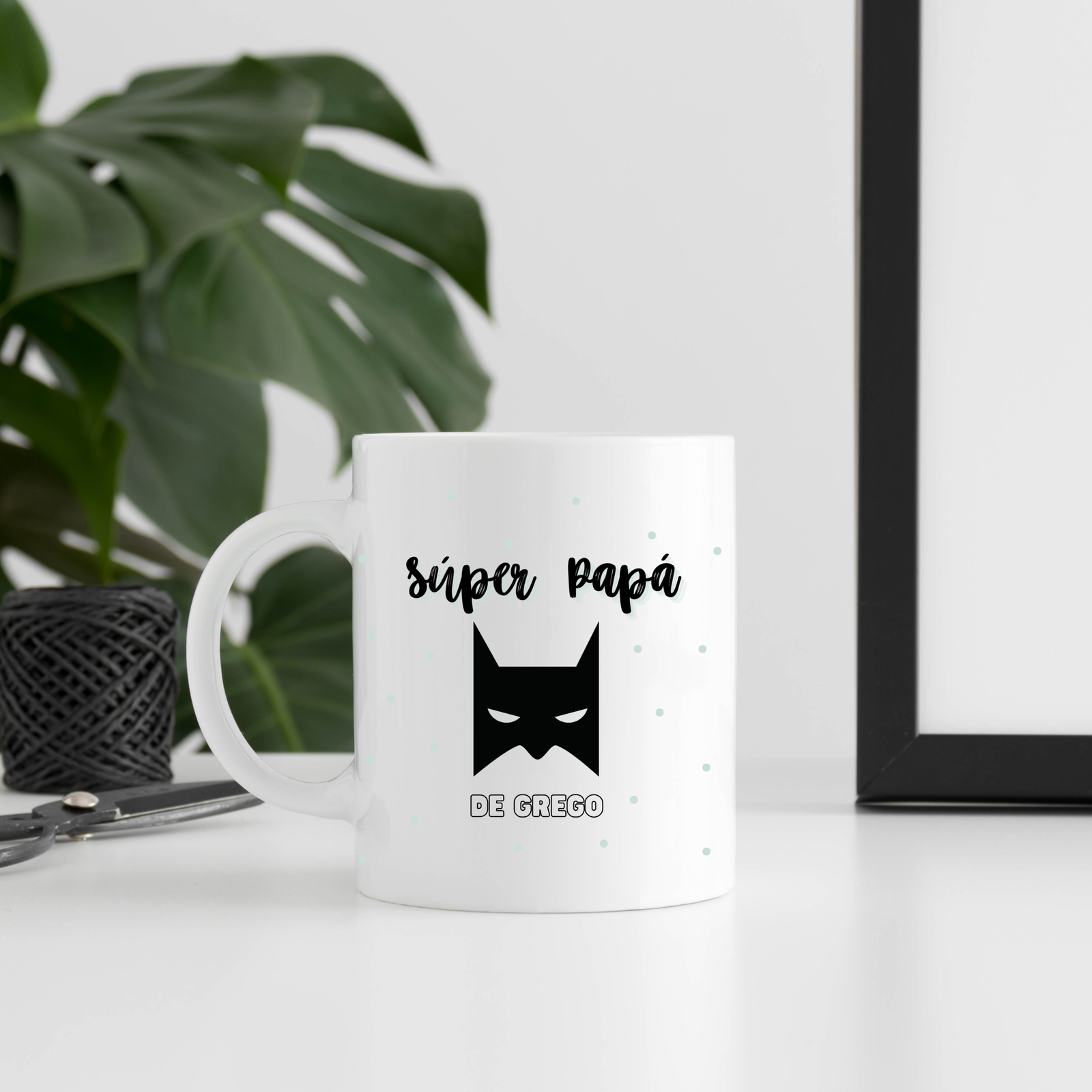 Tu nieto Mateo Taza "Superpapá"" Personalizada" - Imagen 1
