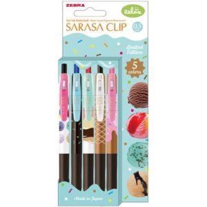 BOLIGRAFO ZEBRA SARASA CLIP GEL 5 COLORES ICE CREAM