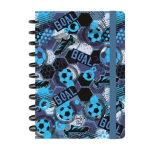 CUADERNO SMART NOTEBOOK A4 CON SISTEMA DE DISCOS PETROL BLUE - FOOTBALL SPIRIT