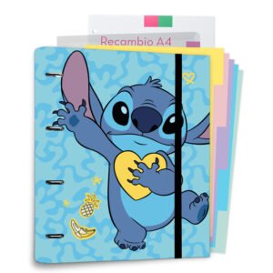 CARPEBLOC 4 ANILLAS PREMIUM DISNEY STITCH TROPICAL