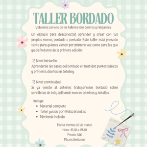 TALLER DE BORDADO