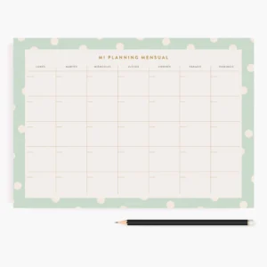 Planificador mensual. Mint.