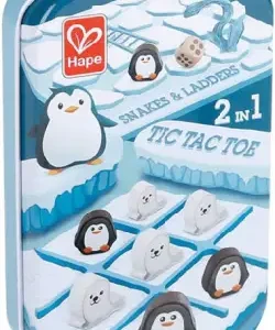 JUEGO EN LATA 2 EN 1 SNAKE LADDERS Y TIC TAC TOE