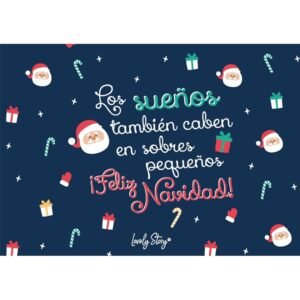 SOBRES DINERO 110x160MM - BLUE - LOS SUEÑOS TAMBIÉN CABEN EN SOBRES PEQUEÑOS