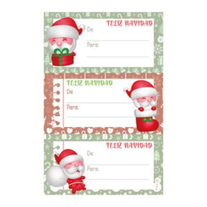 BLISTER PEGATINAS NOMBRES 9 STICKERS NAVIDAD NOEL