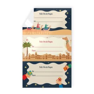 ETIQUETA ADHESIVAS 9 UDS NAVIDAD REYES MAGOS