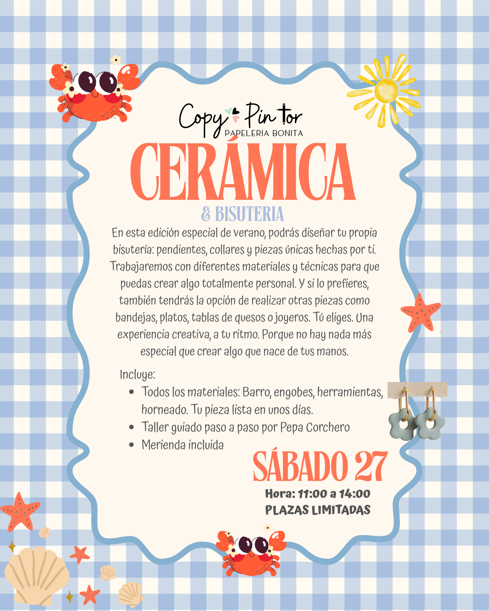 TALLERES (1) TALLER DE CERAMICA COPY PINTOR - Imagen 1