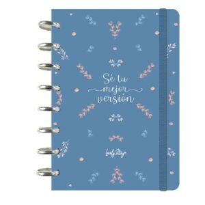 CUADERNO NOTEBOOK A5 SE TU MEJOR VERSION PETROL VIVE BONITO BLUE