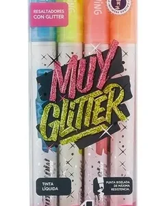 COLORING - RESALTADORES CON GLITTER X 4 MOOVING