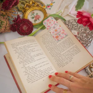 MARCAPÁGINAS MAGNÉTICOS ESTAMPADOS MARTABGE  NONNI BEIG PUNTO DE CRUZ