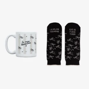 Kit Taza + Calcetines "La mejor hermana que se puede tener" UO