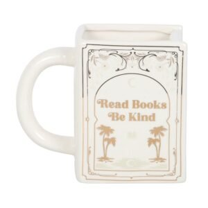 TAZA CON FORMA DE LIBRO BLANCA ST
