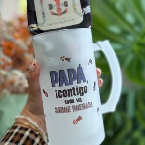PACK JARRA DE CERVEZA Y CALCETINES PAPÁ CONTIGO VA TODO SOBRE RUEDAS LOVELY STOR