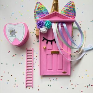 PACK PUERTA  RATONCITO PÉREZ UNICORNIO COLOR CHICLE ROSA