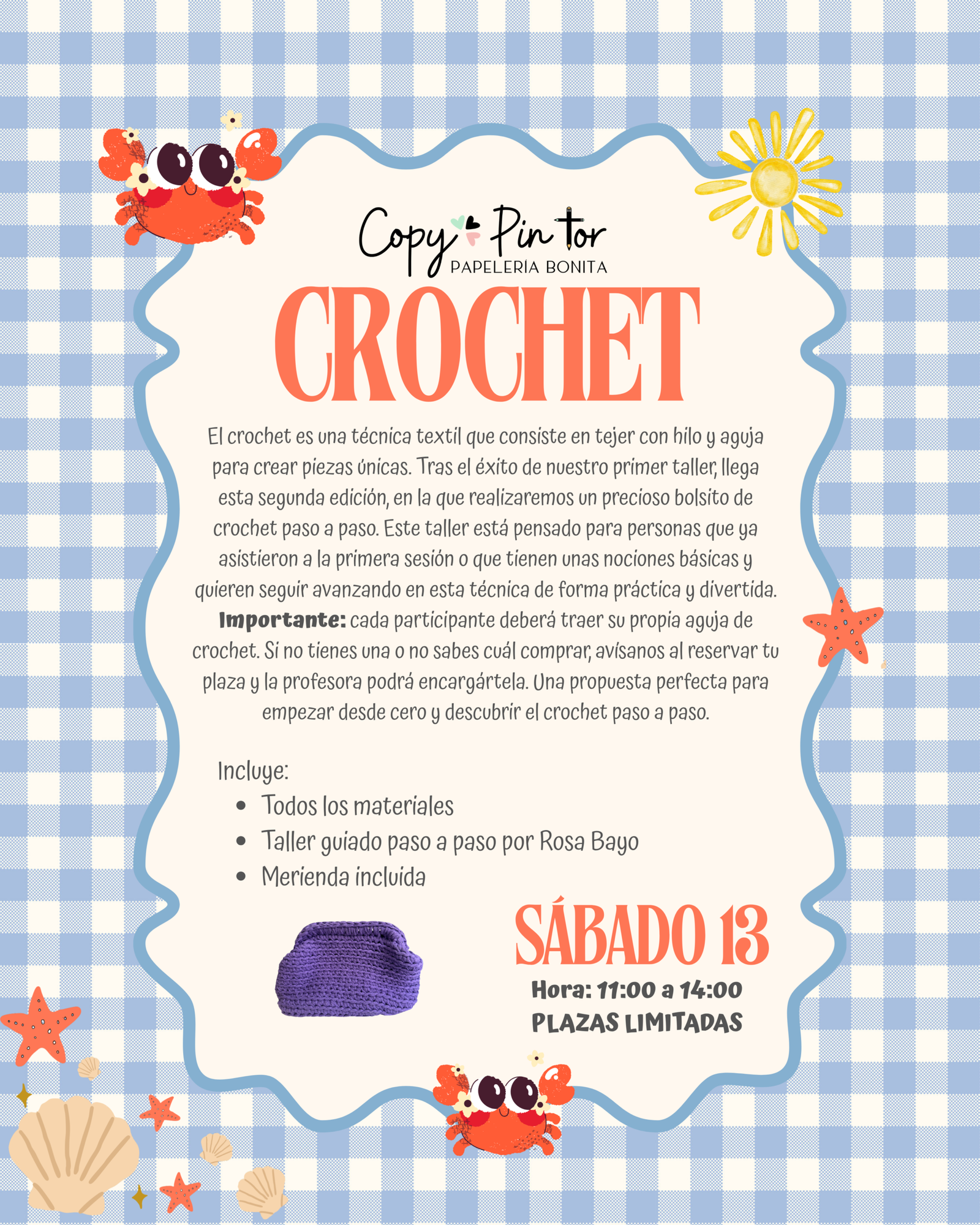 16 TALLER INICIACIÓN CROCHET - Imagen 1