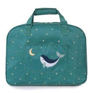 BOLSO DE PLAYA CON REJILLA WHALE TEAL PERSONALIZABLE TUTETE