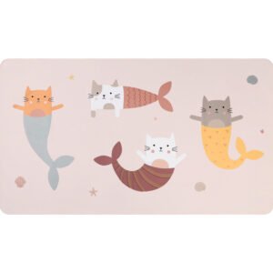 TOALLA PLAYA MICROFIBRA MERMAID CATS PERSONALIZABLE TUTETE