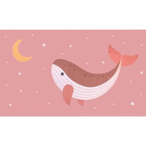 TOALLA PLAYA MICROFIBRA WHALE PINK PERSONALIZABLE TUTETE