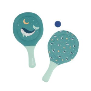 PALAS DE PLAYA NEOPRENO WHALE TEAL CON PELOTA TUTETE