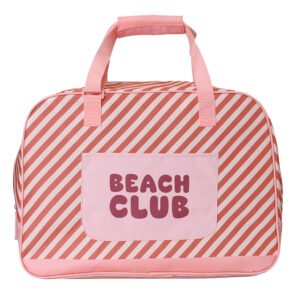 BOLSO DE PLAYA CON REJILLA STRIPES BLOOM & BLUSH PERSONALIZABLE TUTETE