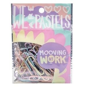 MAW PASTEL PAPER CLIPS 50 MM 25 MOOVING