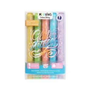 COLORING-RESALTADORES METÁLICOS  GLITTER X 5 MOOVING