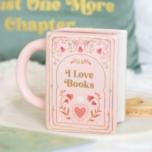 JARRÓN ROSA CON FORMA DE LIBRO ST