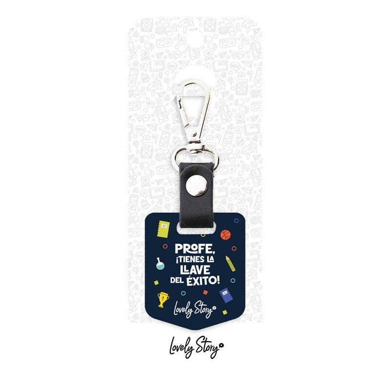 LL2620DB LLAVERO DARK BLUE - PROFE, TIENES LA LLAVE DEL ÉXITO LOVELY STORY - Imagen 1