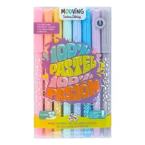 COLORING - MARCADORES COLOR PASTEL X 8 MOOVING