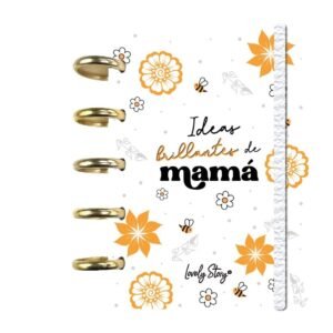 CUADERNO NOTE BOOK A6 SISTEMA DE DISCOS 100 HOJAS CUADRICULA IDEAS BRILLANTES