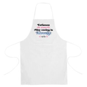 DELANTAL / APRON BLANCO - ESTAMOS DE SUERTE, ¡HOY COCINA LA ABUELA!