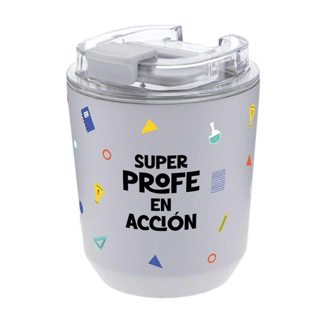V42G00018519 VASO TÉRMICO 280ML - SHADOW - SUPER PROFE EN ACCIÓN LOVELY STORY - Imagen 1
