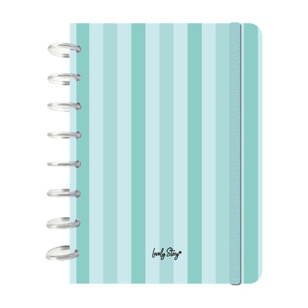 V42G00018610 CUADERNO NOTEBOOK A5 VIBRA BONITO CUADRICULA 100GR MINT SOFT SHAPES LOVELY STOR - Imagen 1