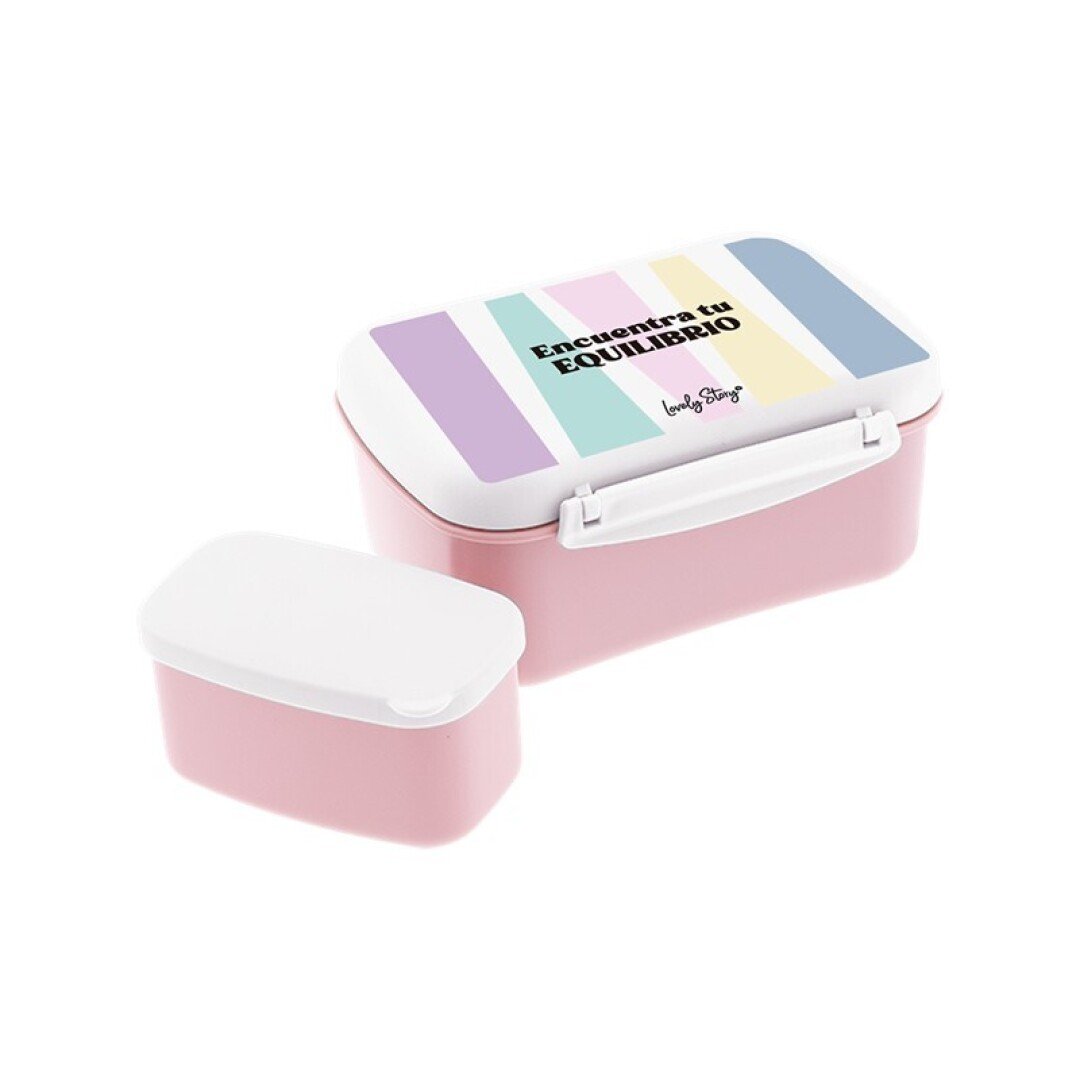 V42G00018784 TUPPER HERMÉTICO ICE/PINK - SOFT SHAPES - ENCUENTRA TU EQUILIBRIO LOVELY STORY - Imagen 1