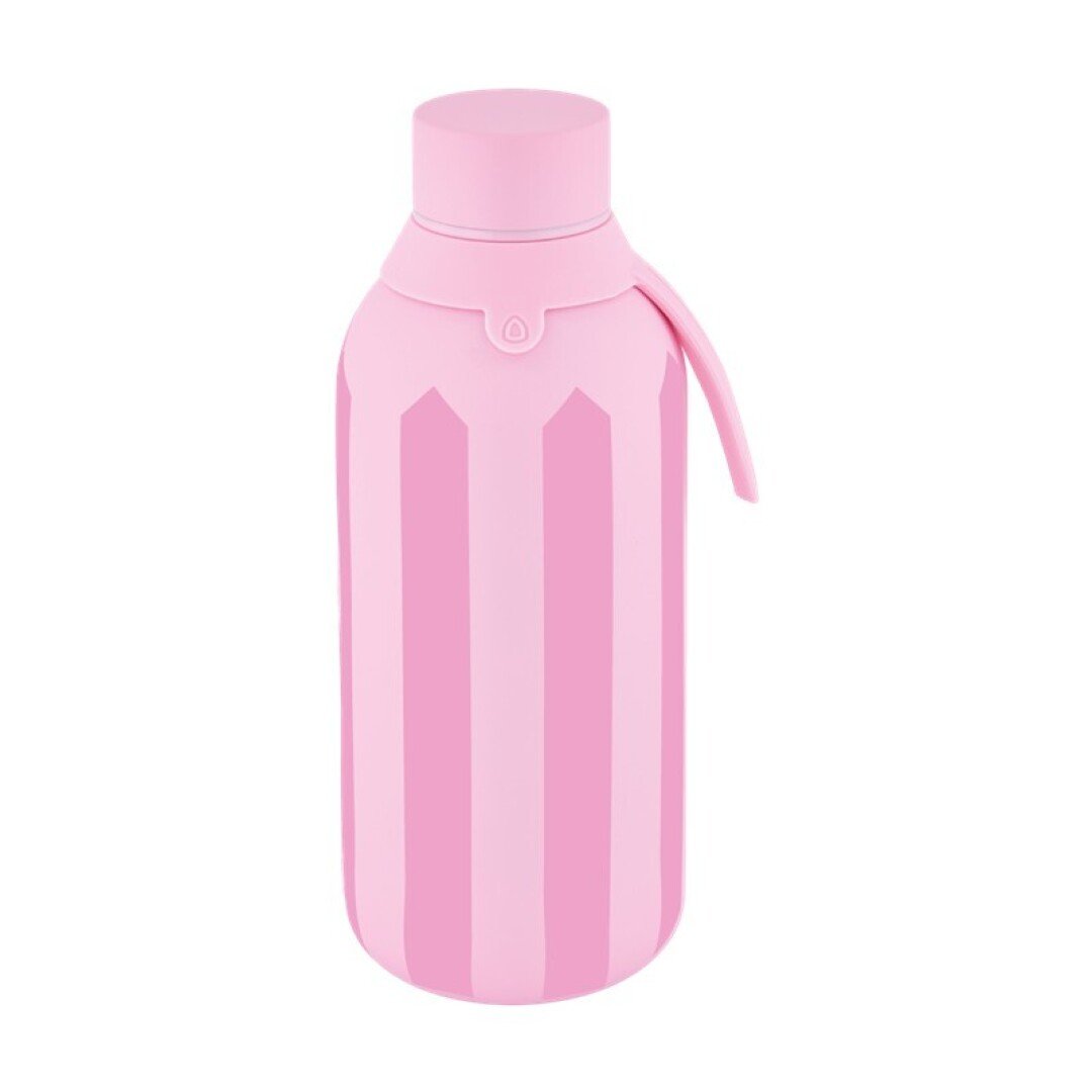 V42G00019233 BOTELLA TÉRMICA DOS TAPAS HERMÉTICAS 500ML DARK PINK - CANDY LINES LOVELY STORY - Imagen 1