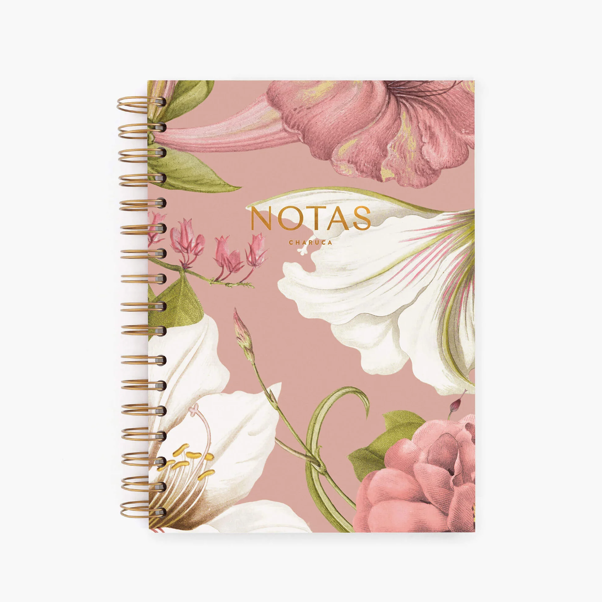 01_CUAD_FLORES_PINK_M CUADERNO MEDIANO. EDÉN PINK. CHARUCA - Imagen 1