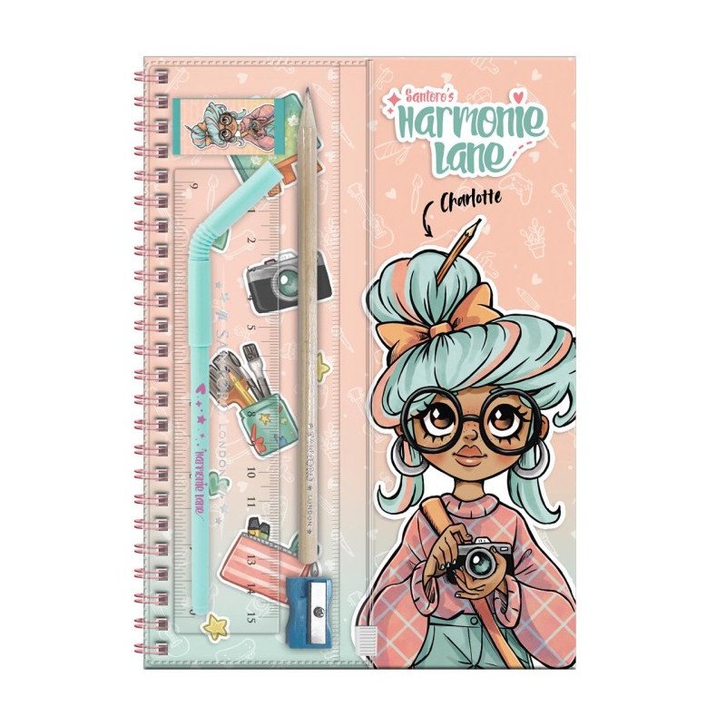 cuaderno-con-set-de-escritura-harmonie-lane-charlotte-santoro CUADERNO CON SET DE ESCRITURA HARMONIE LANE CHARLOTTE - SANTORO - Imagen 1