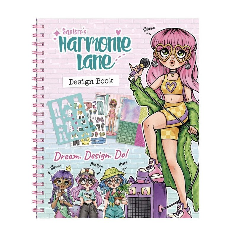 cuaderno-de-diseno-diy-harmonie-lane-santoro CUADERNO DE DISEÑO DIY HARMONIE LANE - SANTORO - Imagen 1