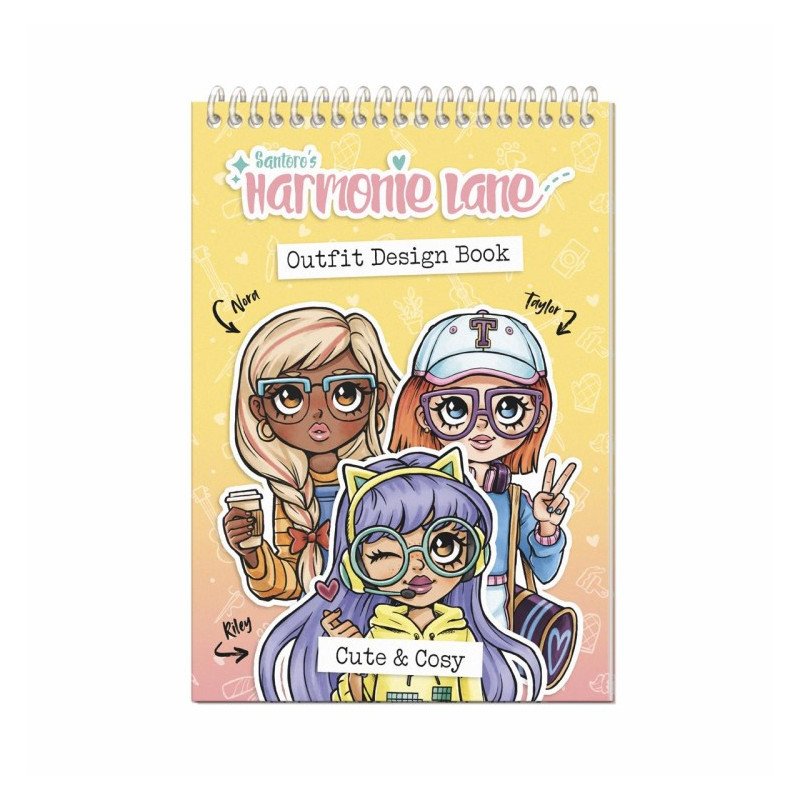 cuaderno-disena-tu-outfit-harmonie-lane-cute-and-cosy-santoro CUADERNO DISEÑA TU OUTFIT HARMONIE LANE CUTE AND COSY - SANTORO - Imagen 1