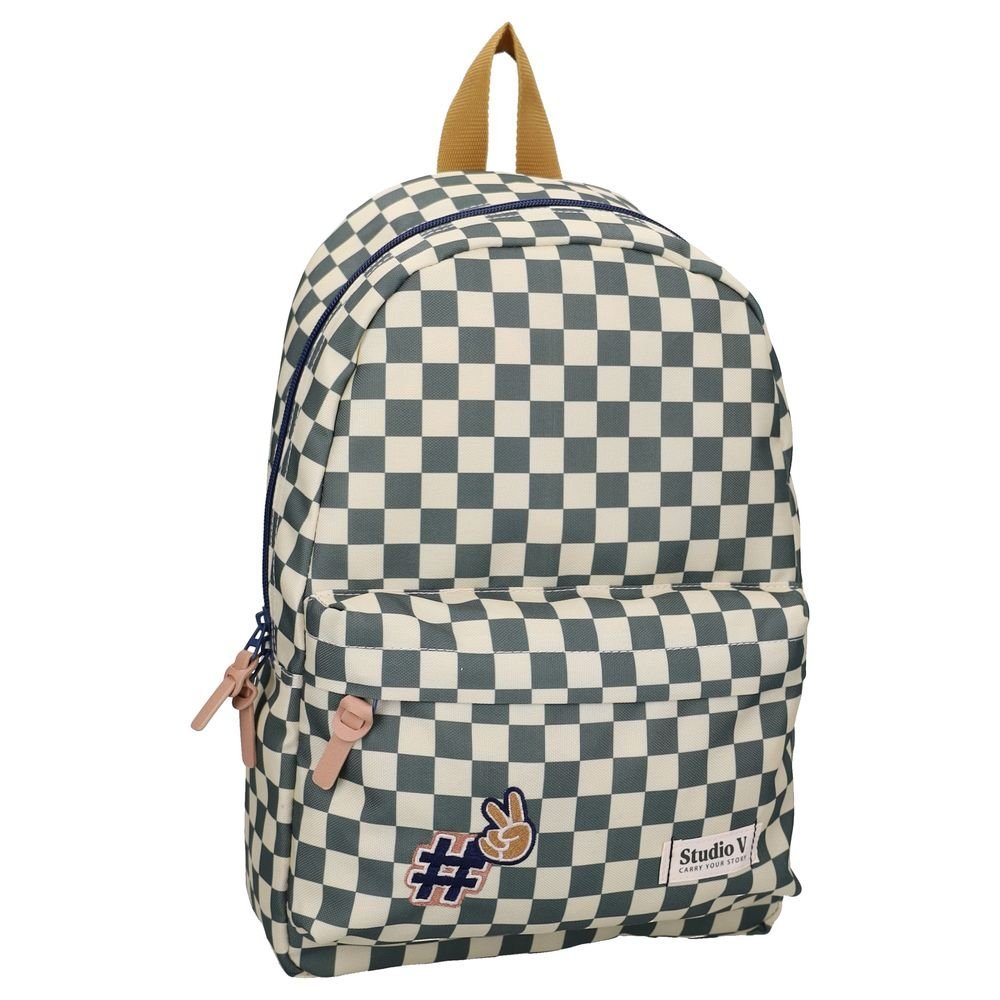 50446674_03 MOCHILA ESCOLAR 38X25 BOLSILLO FRONTAL CHESS GREEN - Imagen 1