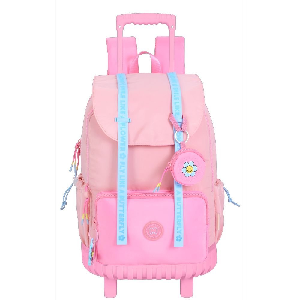 560665520_03 MOCHILA CON CARRO DOBLE CON SOLAPA PEACHY 45X33CM - Imagen 1