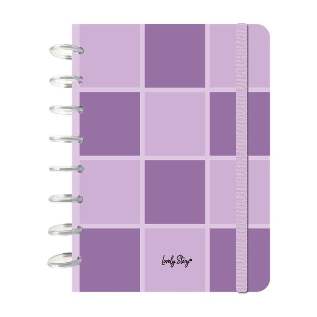 V42G00018609 CUADERNO NOTEBOOK A5 LILAC - SOFT SHAPES LOVELY STORY - Imagen 1