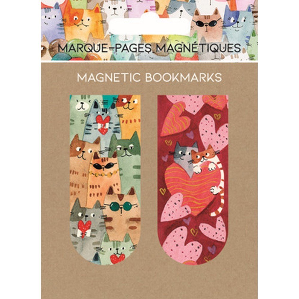 5600446654_10 - copia MARCAPAGINAS MAGNETICOS GATOS Y CORAZONES - Imagen 1