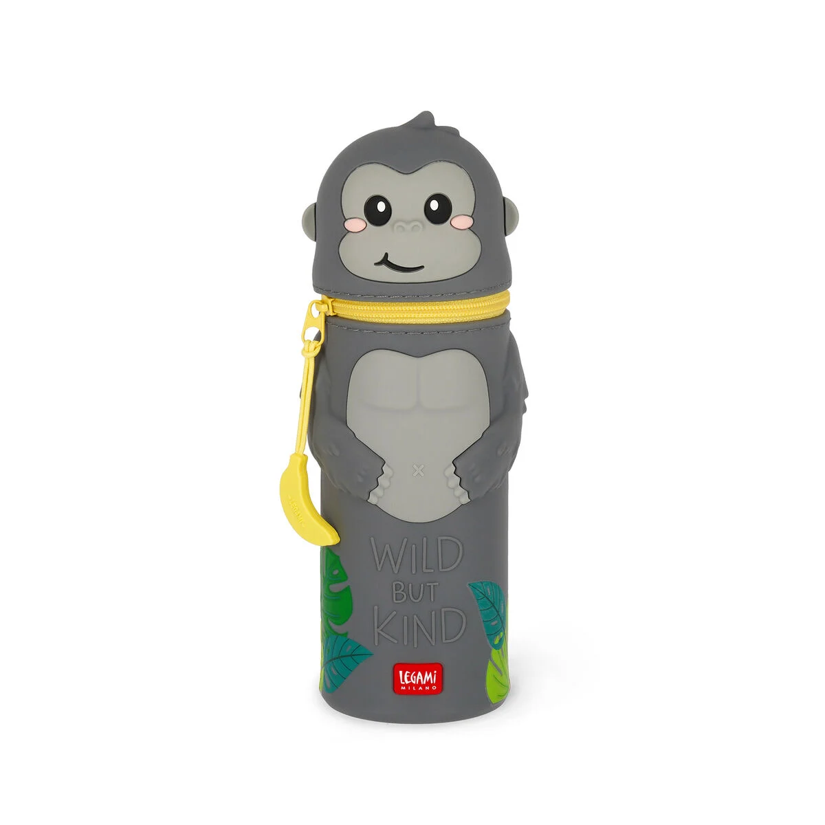 KA0026_1 ESTUCHE DE SILICONA 2EN1 CON DISEÑO DE GORILA SALVAJE PERO AMABLE LEGAMI - Imagen 1