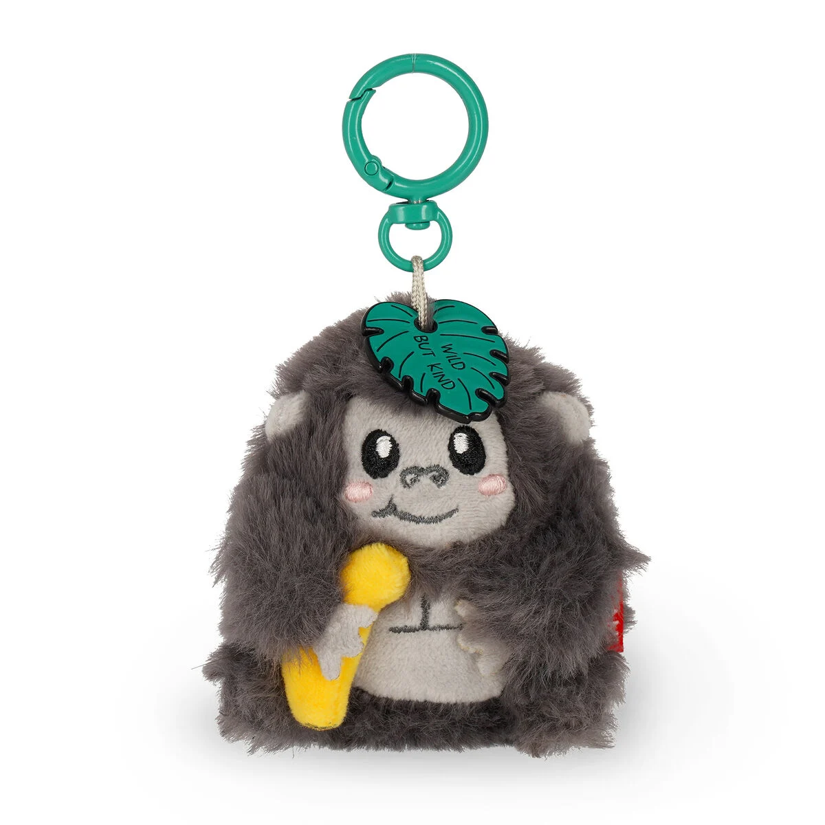 SPK0019_1 LLAVERO DE PELUCHE DE GORILA: ¡PEQUEÑO Y SÚPER SUAVE! LEGAMI - Imagen 1