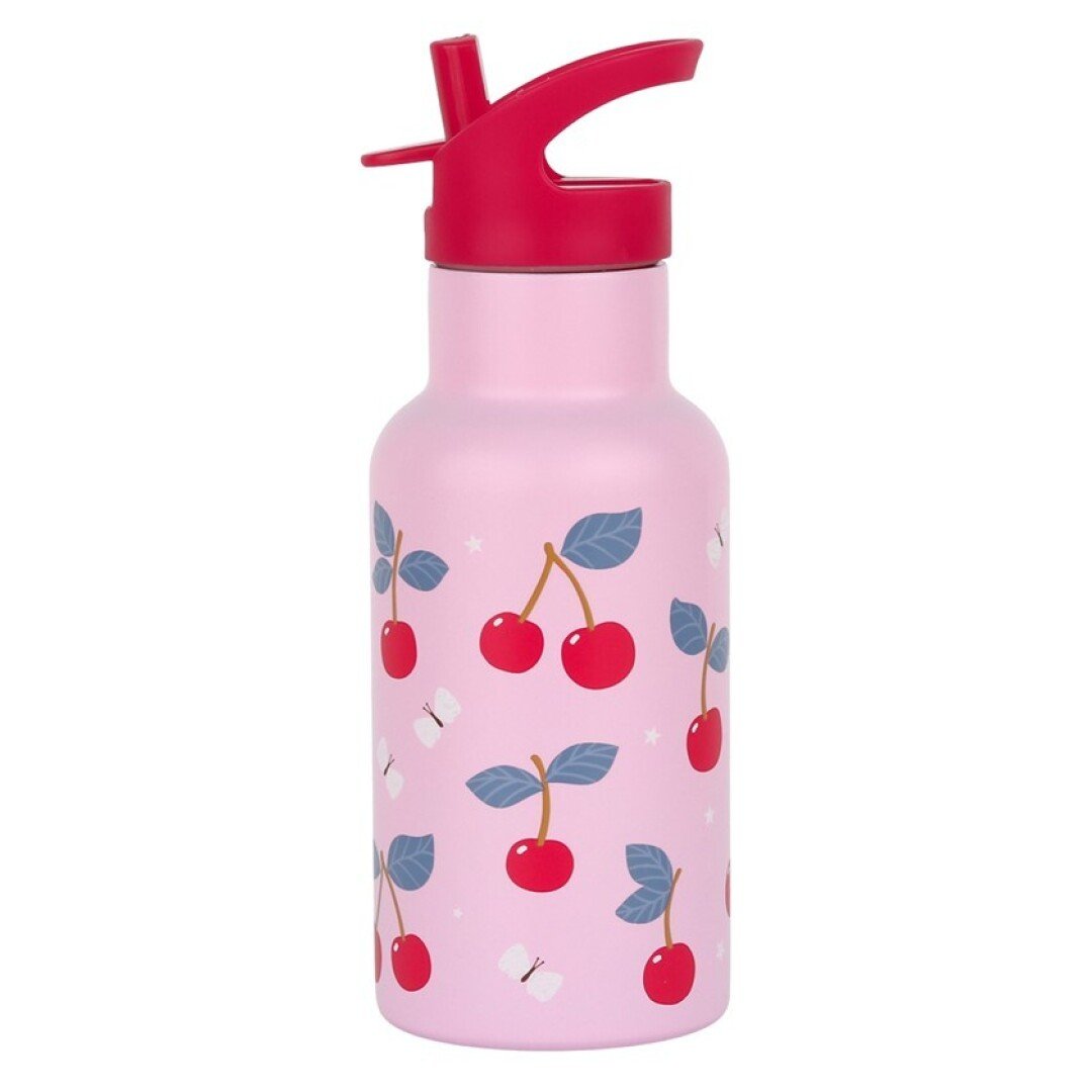 T8KY00018563 BOTELLA ACERO 350 ML CEREZAS LITTLE LOVELY - Imagen 1