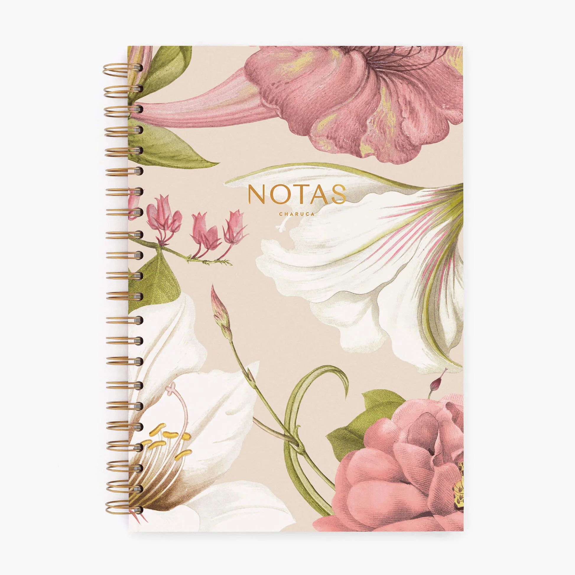 01_CUAD_FLORES_IVORY_L Cuaderno grande. Edén Ivory. CHARUCA - Imagen 1