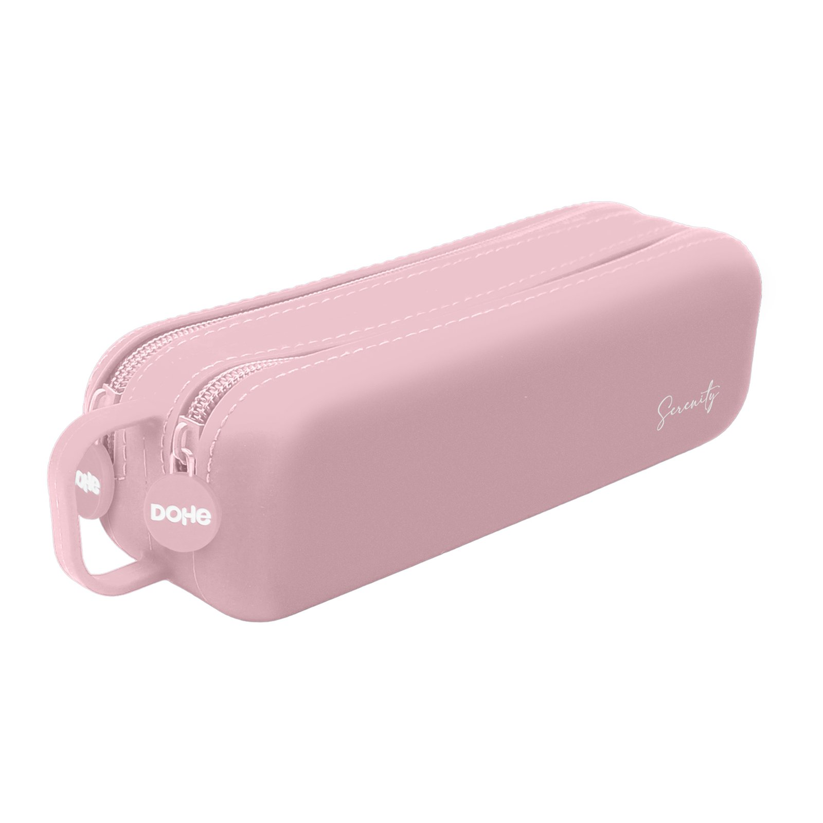 52276 PORTATODOS SILICONA 2 CREMALLERAS COLOR ROSA PASTEL DOHE - Imagen 1