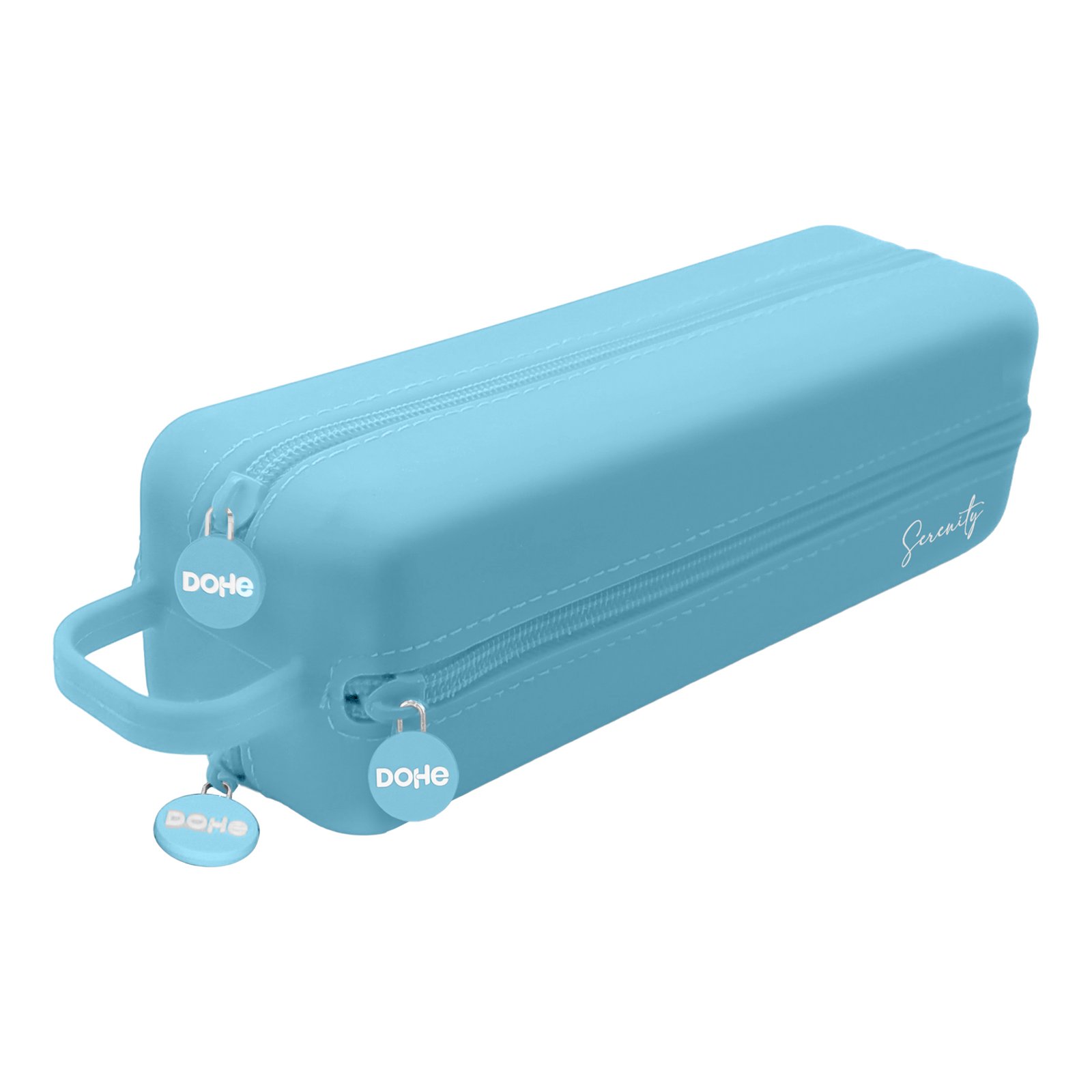 52280 PORTATODO DE SILICONA COLOR AZUL CLARO 4 CREMALLERAS DOHE - Imagen 1